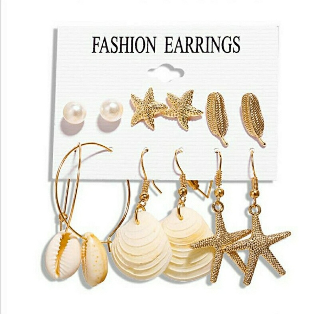 Seashell earrings - Picture 2 of 3